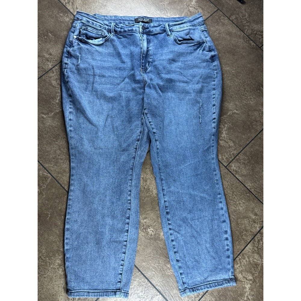 Judy Blue Jeans Womens 20W Blue Med Wash High Rise Bootcut Stretch